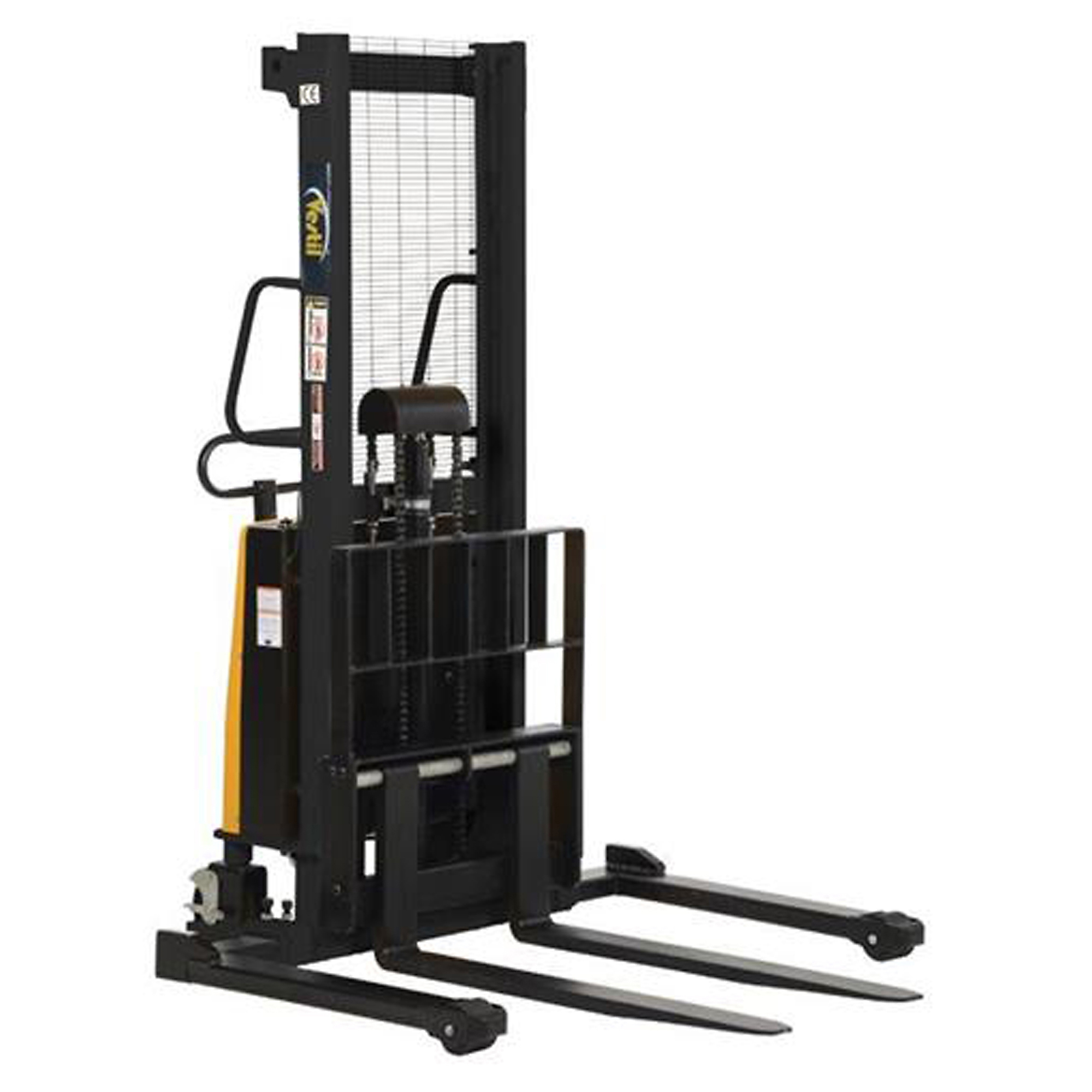 Vestil Adjustable Stacker with Powered Lift - 3000-Lb. Capacity, 63in. Raised Height, 2.125in. Lowered Height, Model# SL3-63-AA